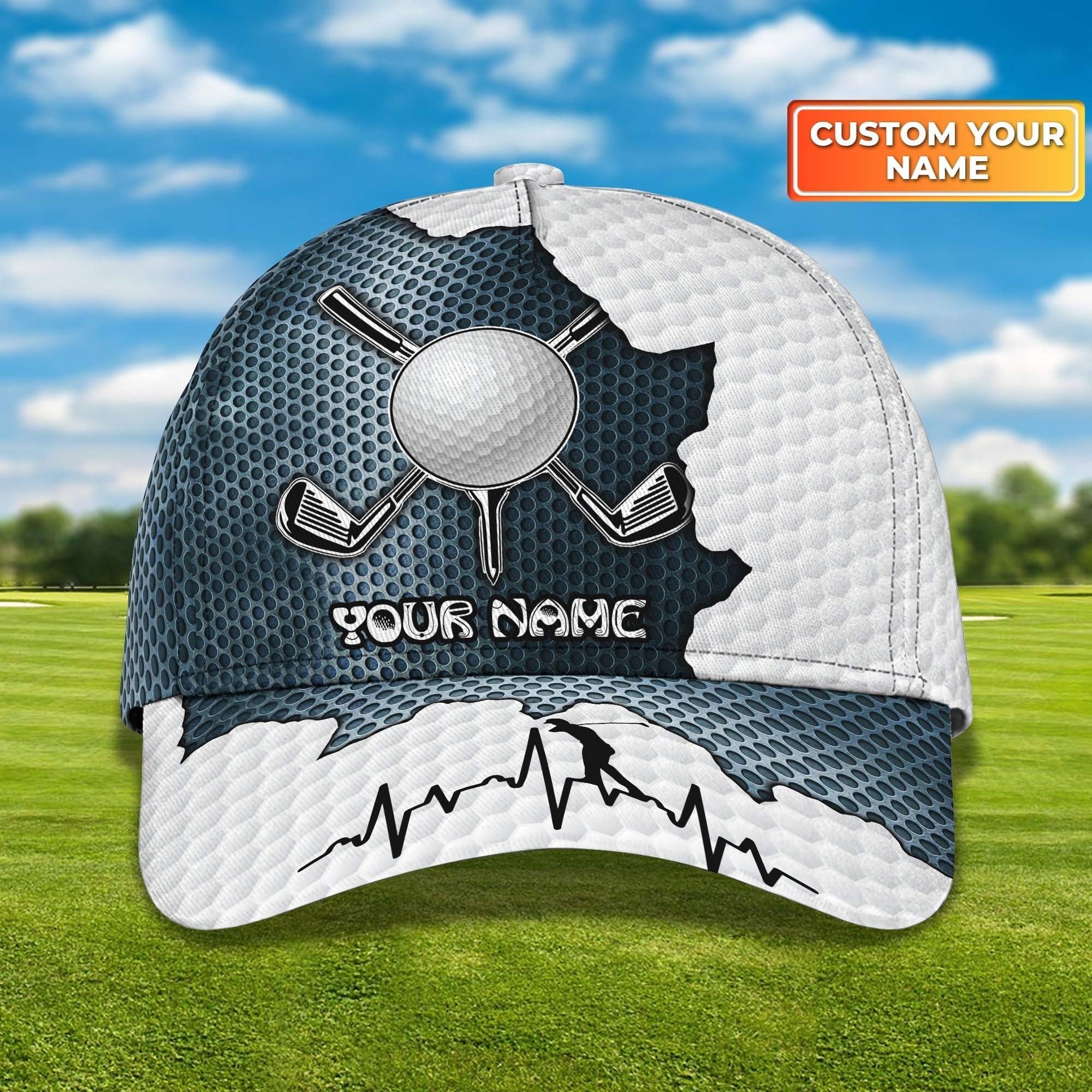 Custom Name 3D Full Priinting Classic Cap For Golfer/ Adult Golfer Cap/ Golf Lovers Cap Hat