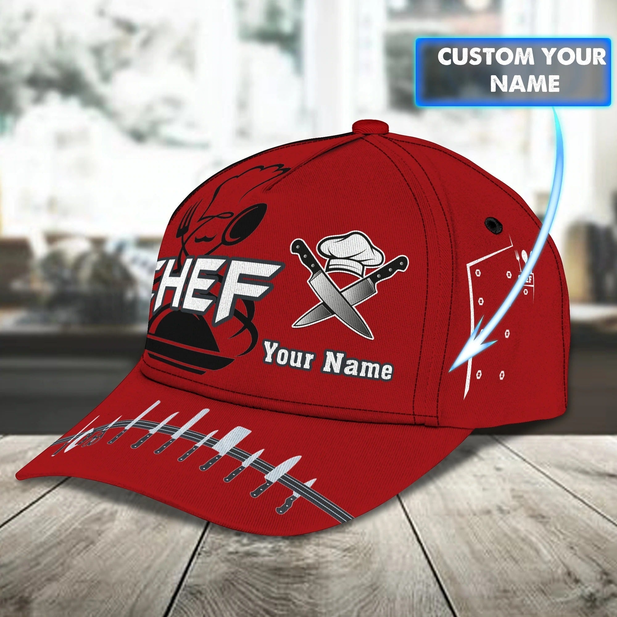 Custom 3D All Over Print Baseball Cap For Master Chef/ Chef Baseball Cap/ Hat/ Birthday Present For Master Chef