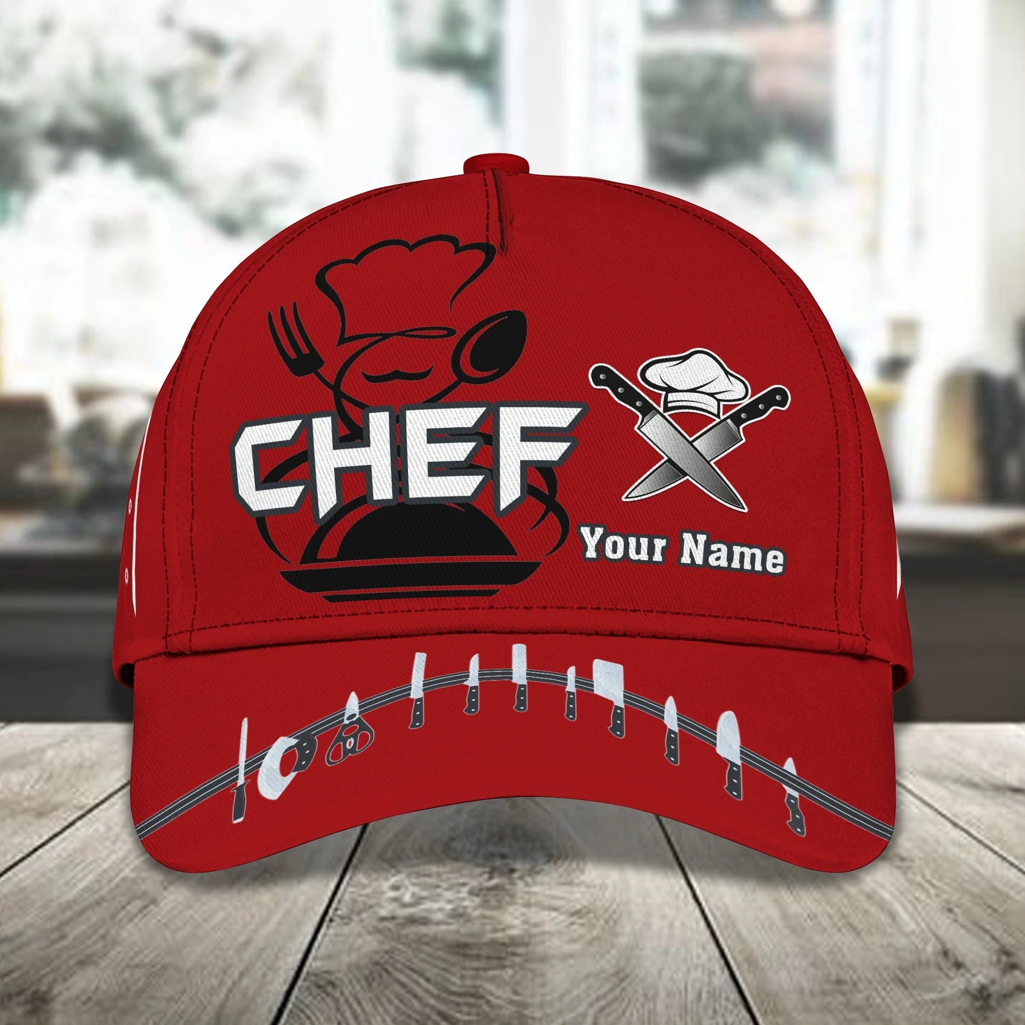 Personalized 3D Full Print Baseball Cap For Chef/ Master Chef Classic Cap Hat/ Gift For Master Chef