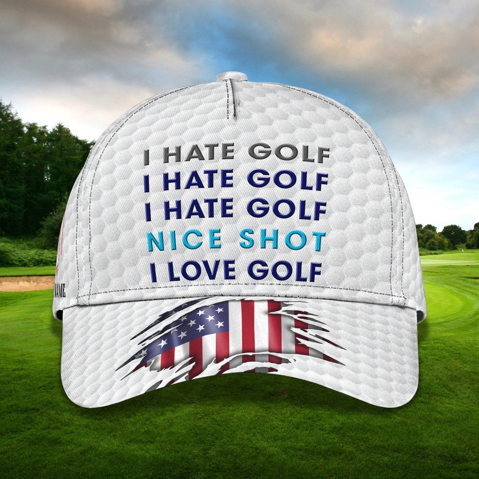 Nice Short I Love Golf 3D Classic Cap/ Golf Lover Gifts/ Best Gift For Golf Lover/ Golf Cap Hat