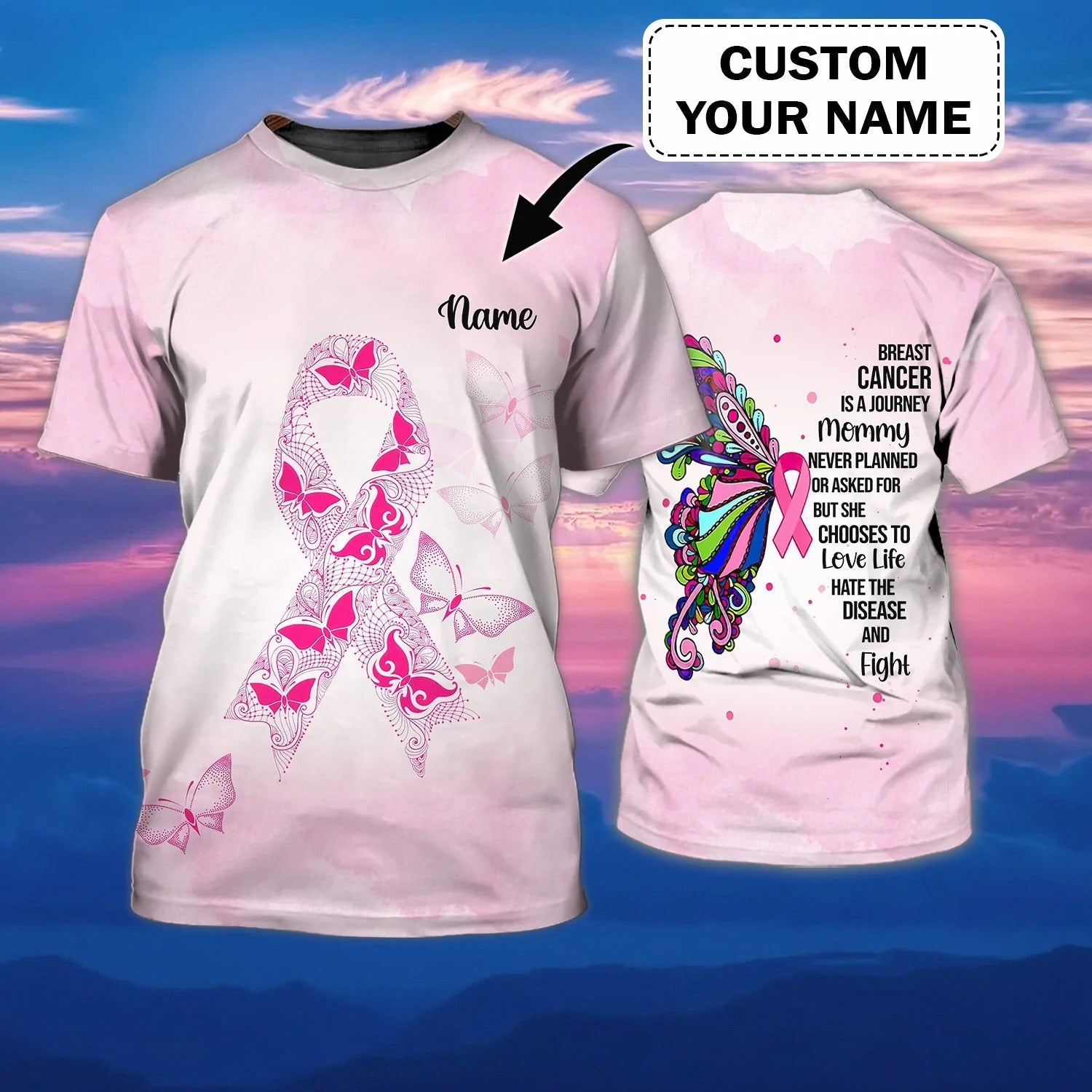 Personalized Breast Cancer Is A Journey Shirt/ Gift For Breast Cancer Mom Survivor