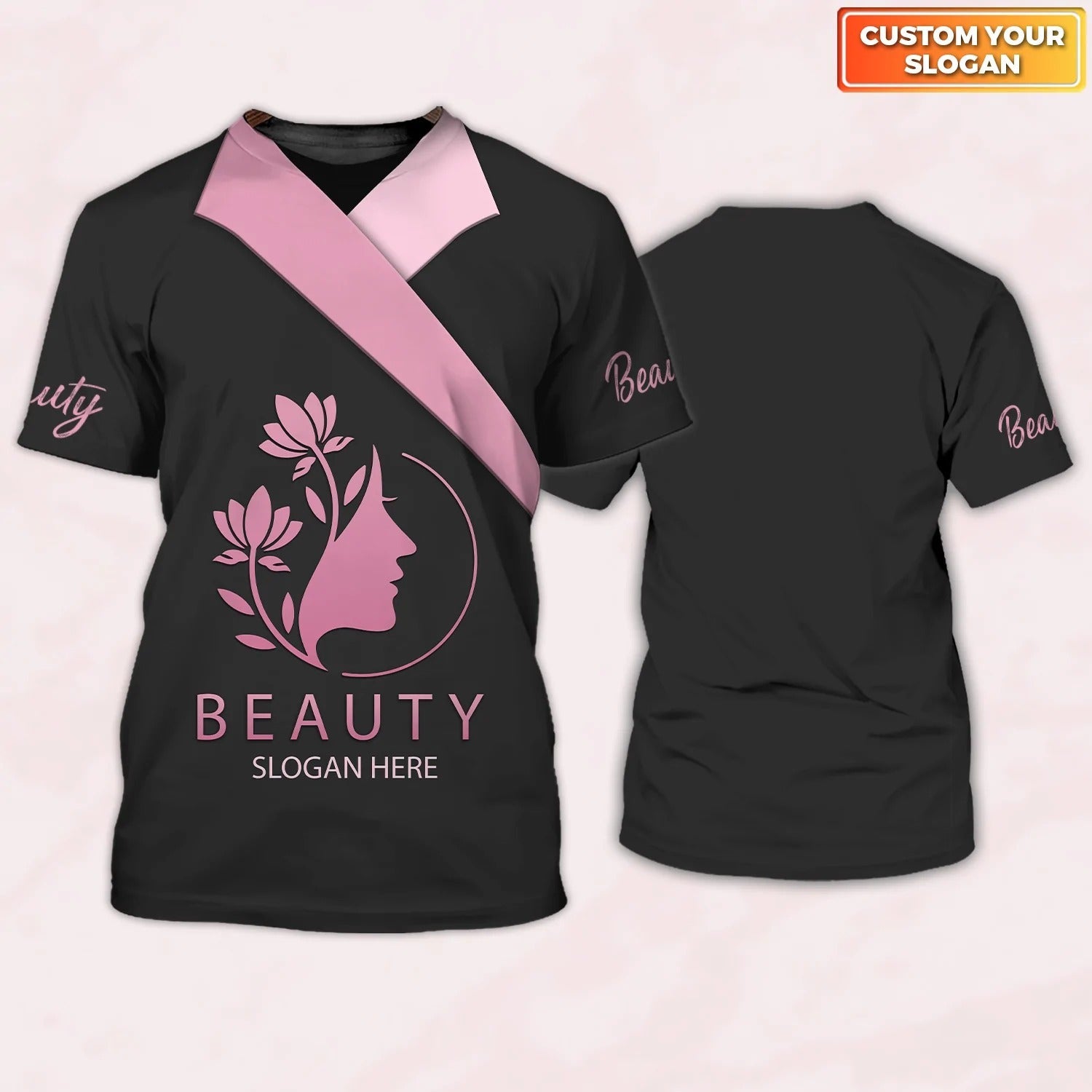 Beauty Consultant Personalized Your Slogan 3D Tshirt For Make Up Artist/ Beauty Tech Shirts For Her