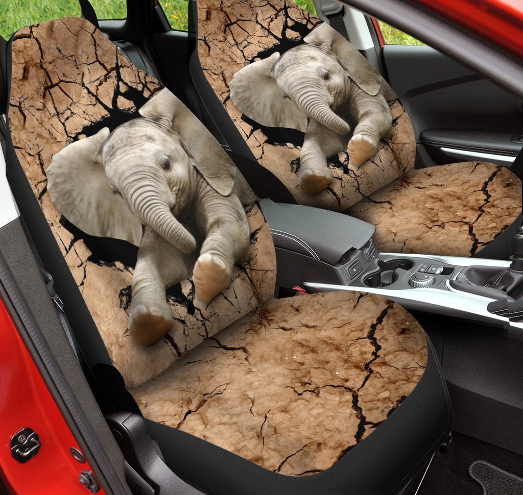 Elephant Allover Print Car Seat Covers