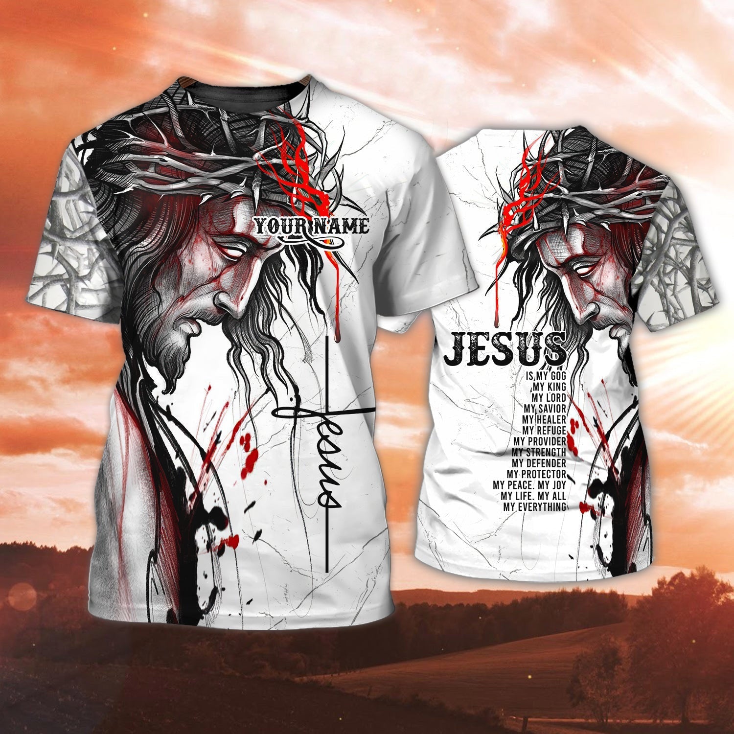 Custom Name Jesus My King T Shirt  Jesus My Lord T Shirt Gift For Christian T Shirt