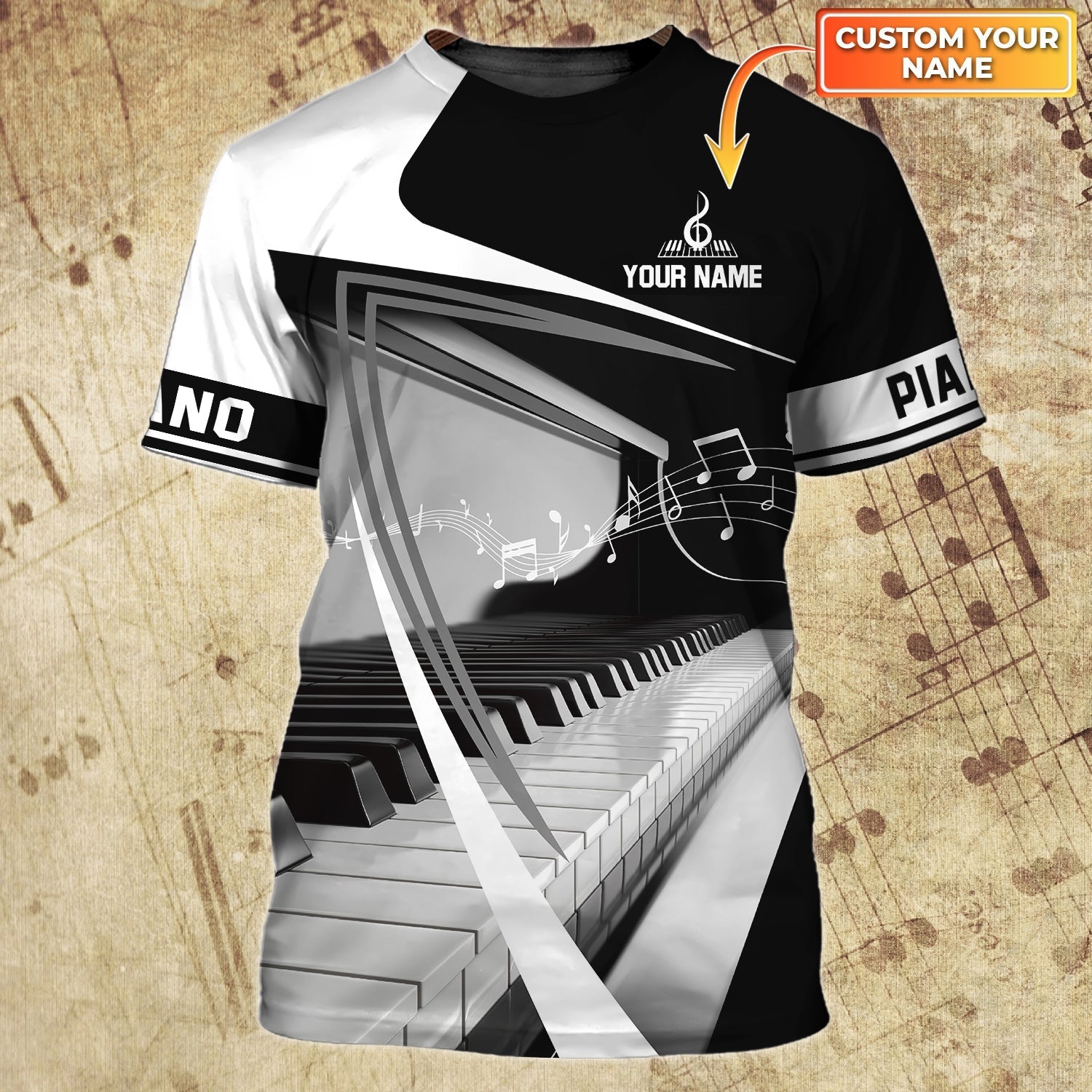 Personalized 3D All Over Printed Piano Shirts/ Piano T Shirt For Men And Women/ Pianist Shirts