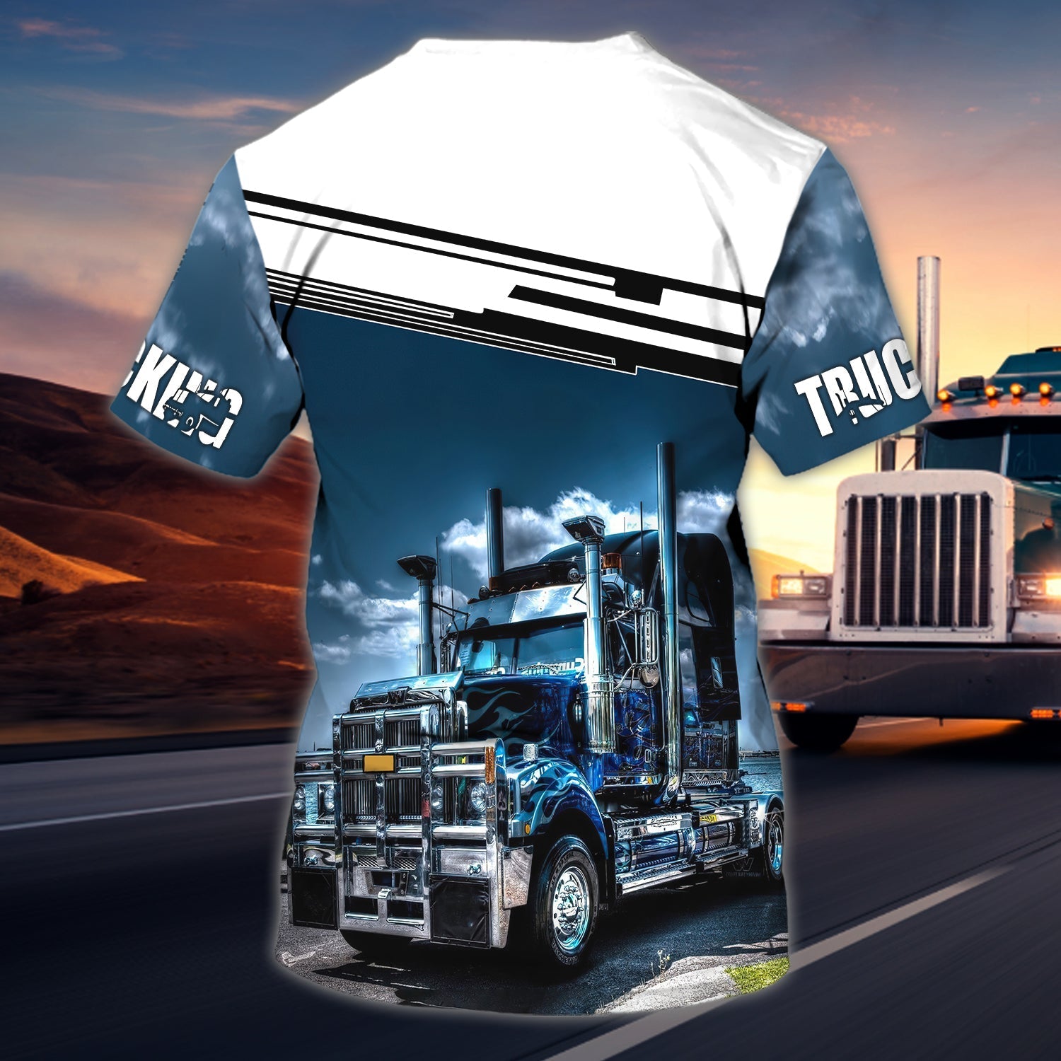 Custom 3D Trucking T Shirt Best Gift For A Trucker Sublimation Truck On Shirt