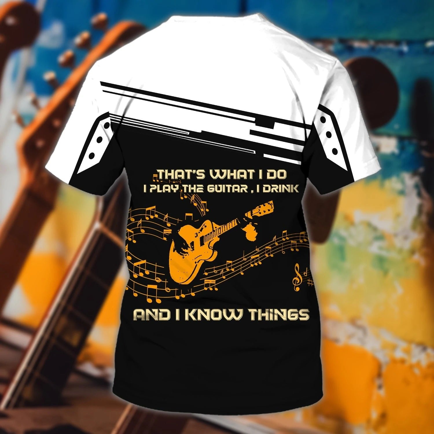 Personalized 3D Electric Guitar Shirts For Man And Woman/ Guitar Lovers Gifts/ Sublimation Shirt For Guitar Men