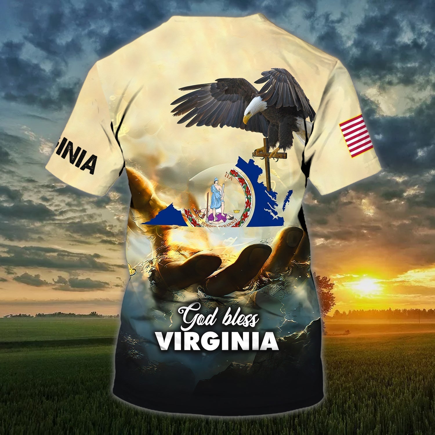 Customized God Bless Virginia T Shirt Virginia T Shirt Gift For Christian Jesus Shirt