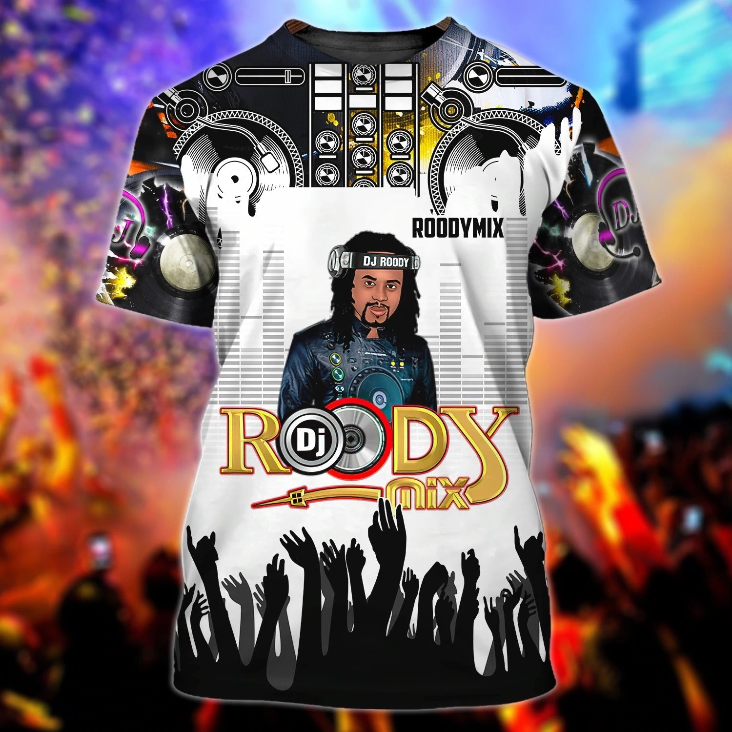 Personalized Disc Jockey Shirt/ 3D All Over Print Tee Shirts For Dj Man/ Dj Friends Gifts/ Birthday Gift Dj