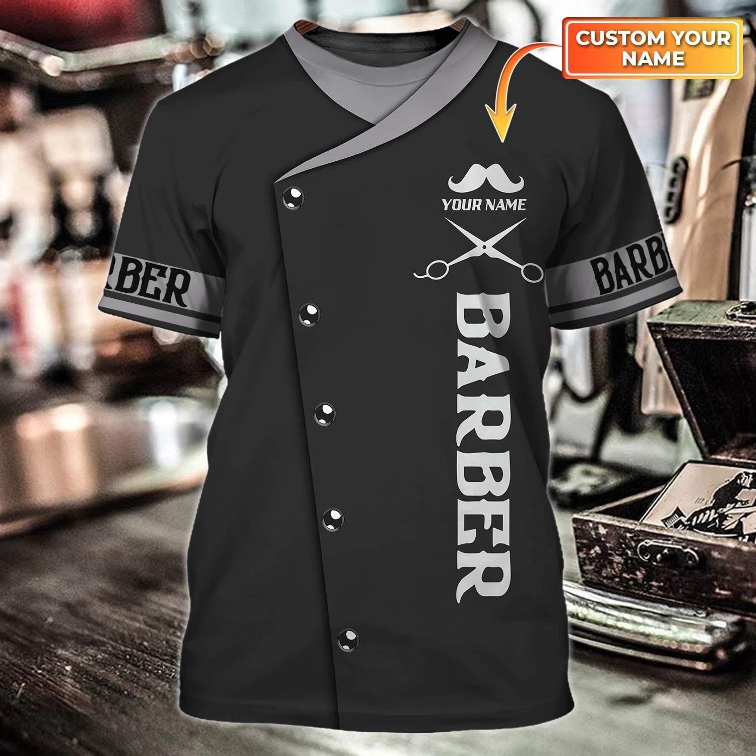 Personalized With Name 3D Full Printed Barber Shirt For Men/ Don