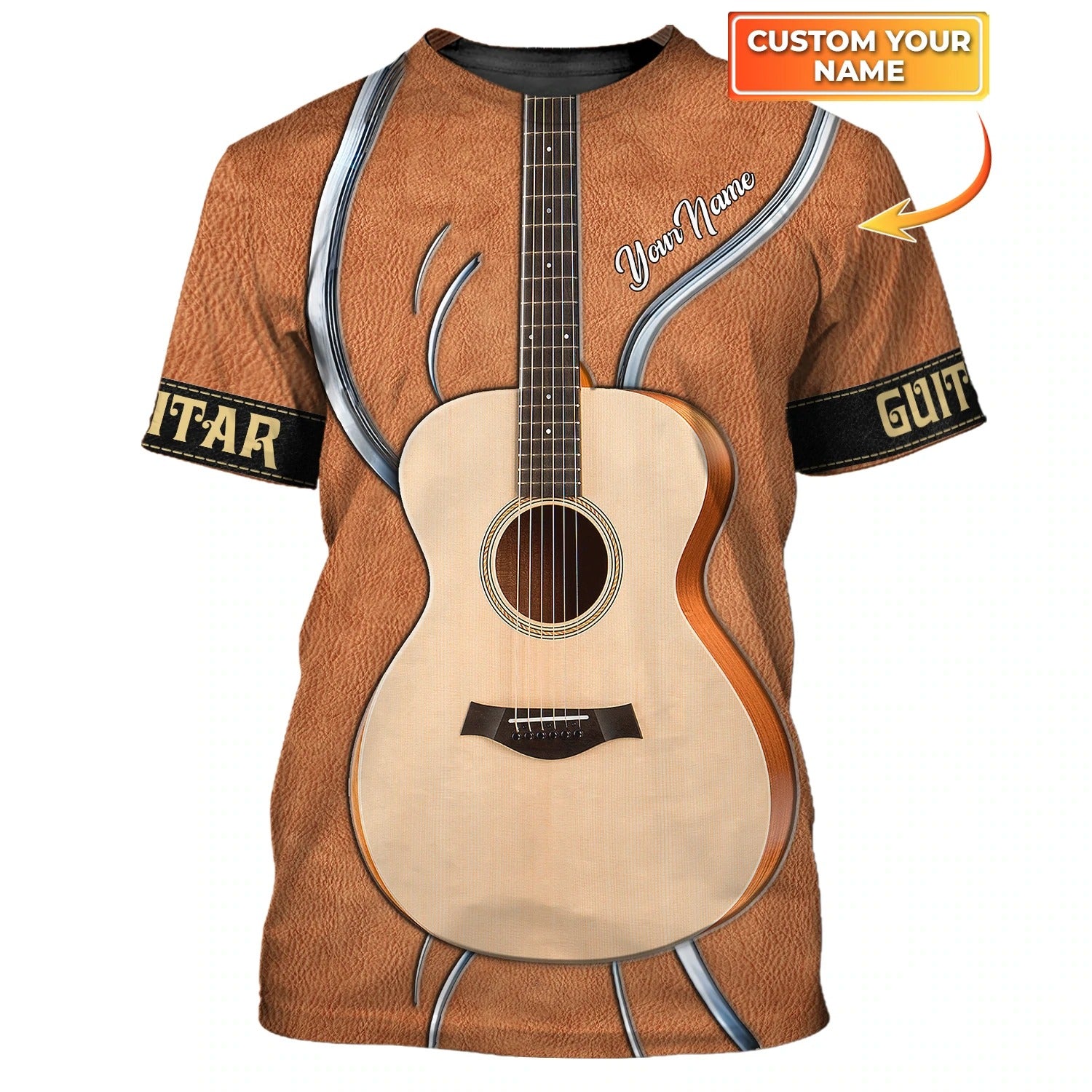 Custom 3D Full Printed Guitar Tshirt/ 3D Shirt For Guitar Men/ Gift To Guitarist Friends/ Guitar Shirt