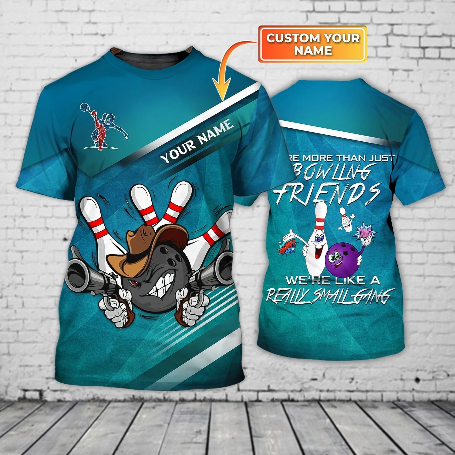 Personalized Bowling Friend T Shirt/ Bowling Team Uniform Shirts/ Shirt For Bowling Players