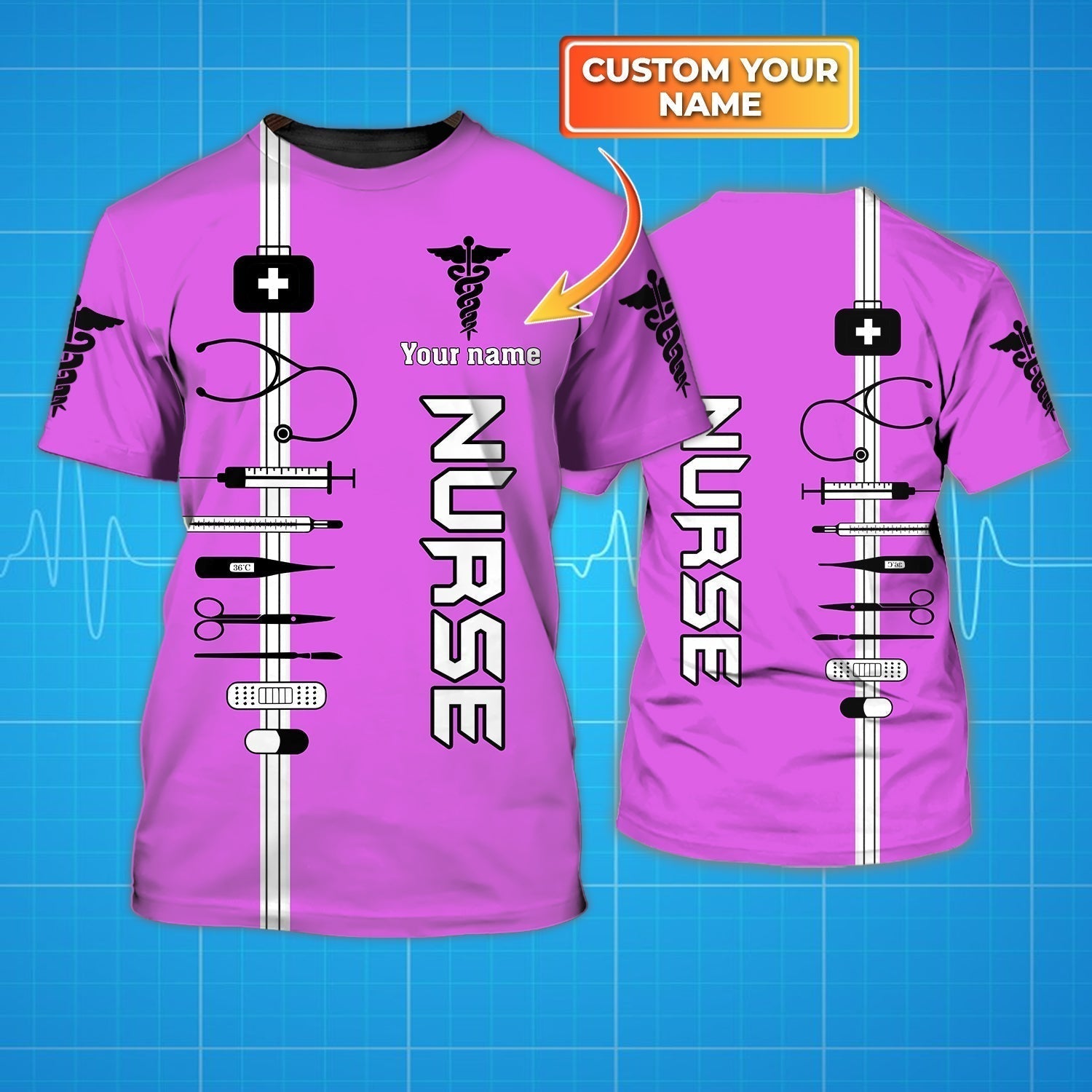 Coolspod Custom 3D All Over Printed Beautiful Nurse Shirts Gift For A Nurse Pink Nurse Tee Shirts