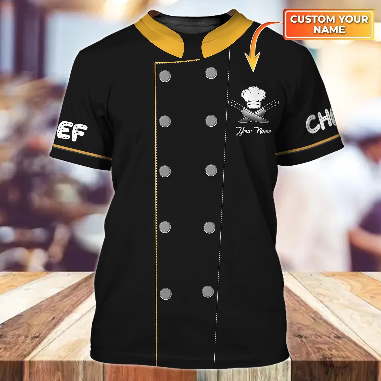 Custom name Chef 3D T Shirt/ Black Shirts For Master Chef/ Gift For Chef