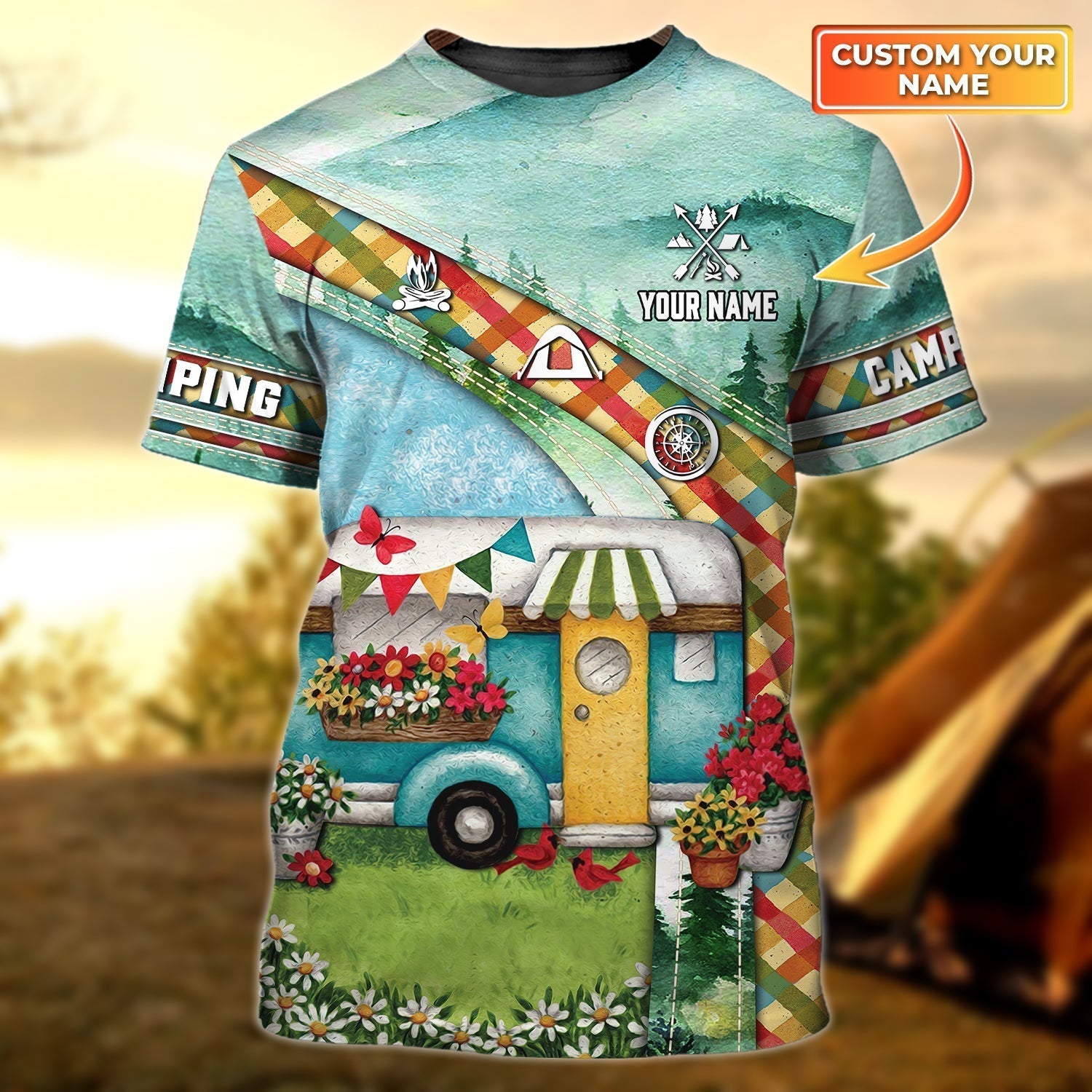 Personalized 3D Unisex Camping Shirt/ Men Camping Shirt/ Women Camping T Shirt