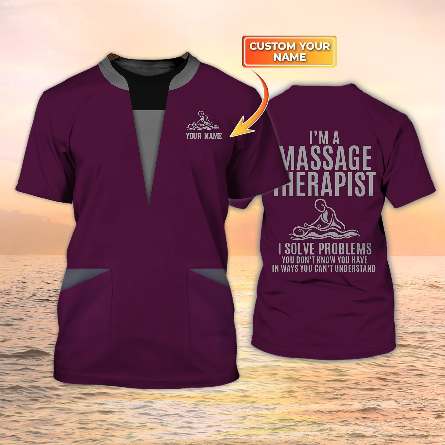 Custom Massage Shirt I''m A Massage Therapist Tshirt Massage Uniform Tad