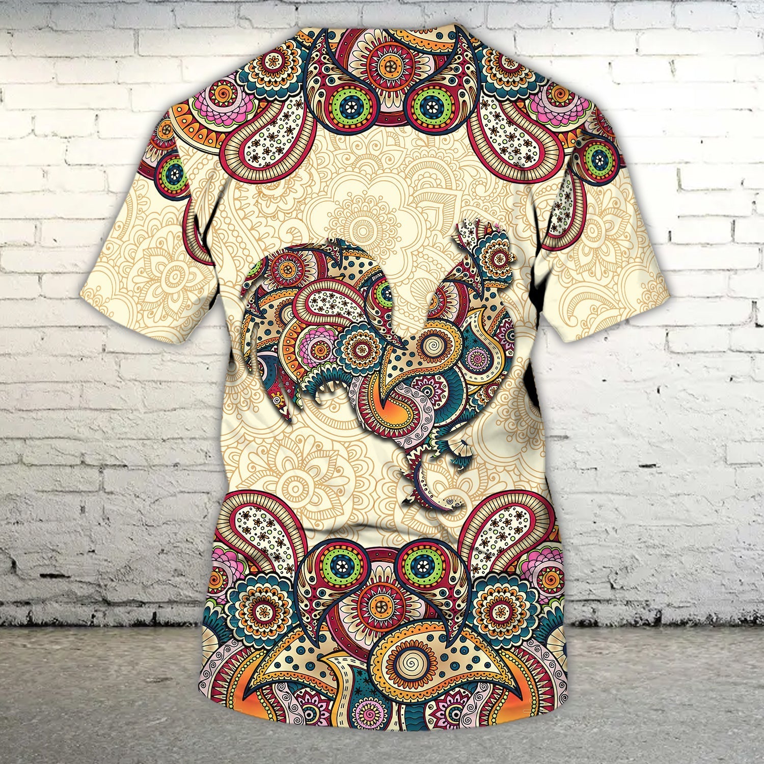 Custom Name 3D Chicken Shirt Chicken Paisley Pattern T Shirt Gift For Rooster Lover