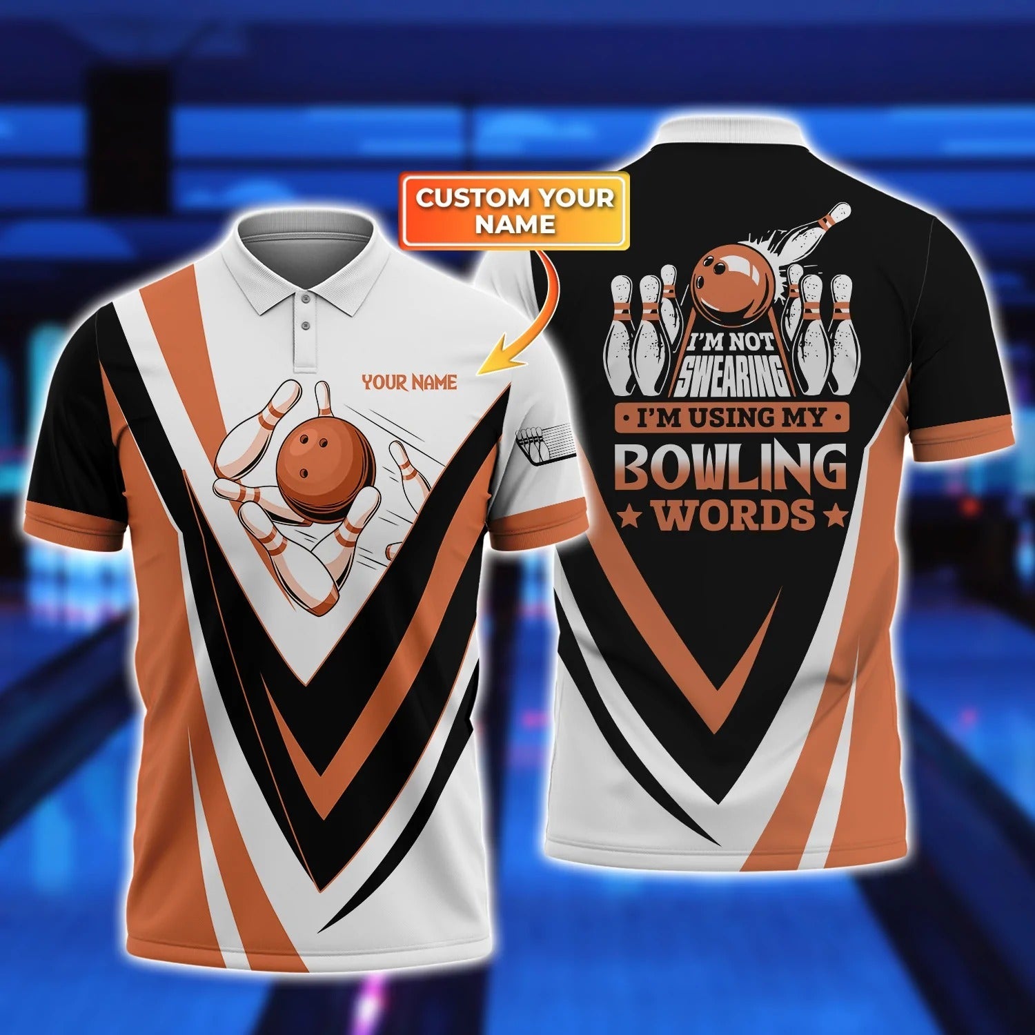 Custom 3D All Over Print Bowling Polo Shirt For Men/ I