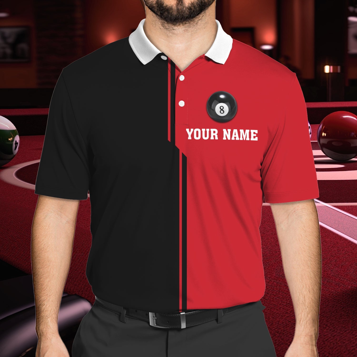 Just The Tip - Billiards - Personalized Name 3D All Over Printed Polo Shirt