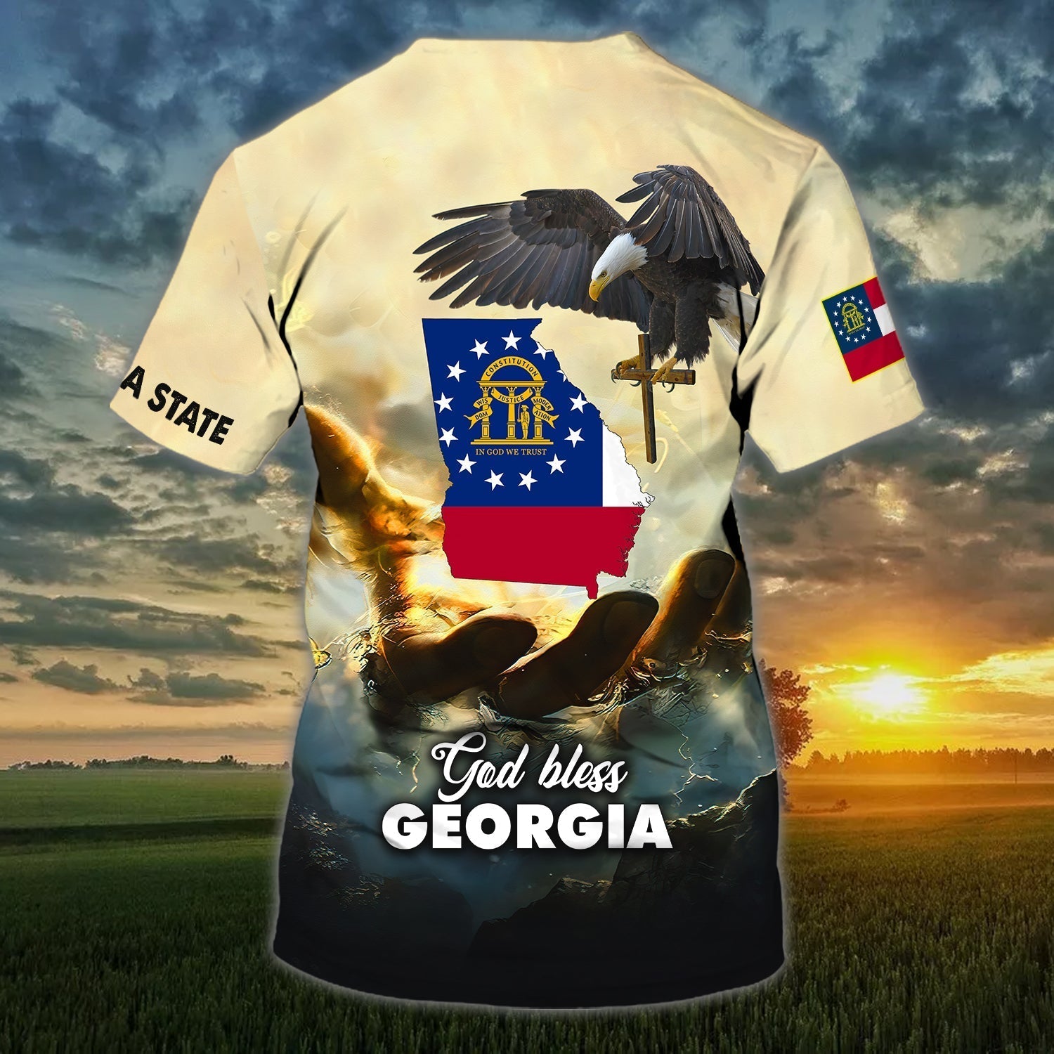 Custom Name God Bless Georgia T Shirt Georgia T Shirt Gift For Christian T Shirt