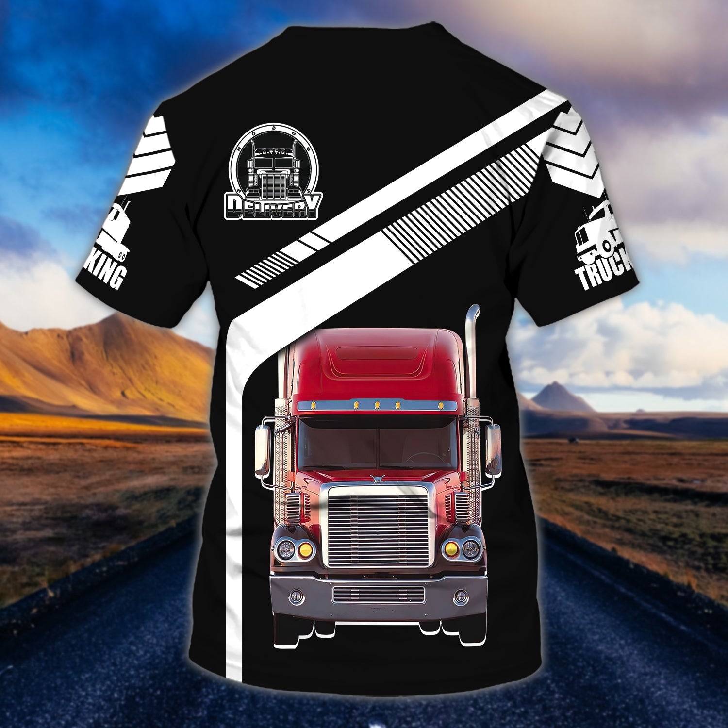 Customized Big Trucker T Shirt Truck Driver Tee Shirt For Him