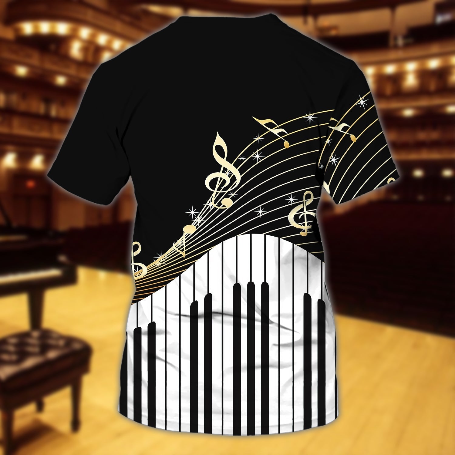 Customized 3D All Over Printed T Shirt For Pianist/ Piano Tshirt/ Musican Shirt/ Music Lover T Shirt