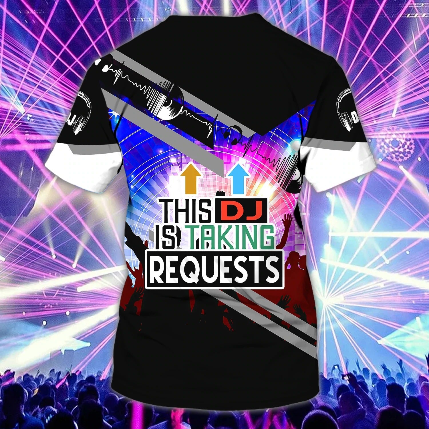 Customized With Name Colorful 3D T Shirt For Dj/ Unisex 3D Deejay Tee Shirts/ Musican Playing Dj Shirts