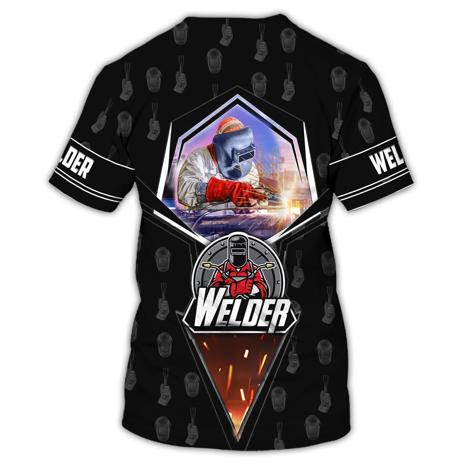 Custom Black Welder T Shirt/ I Love Welding Shirt
