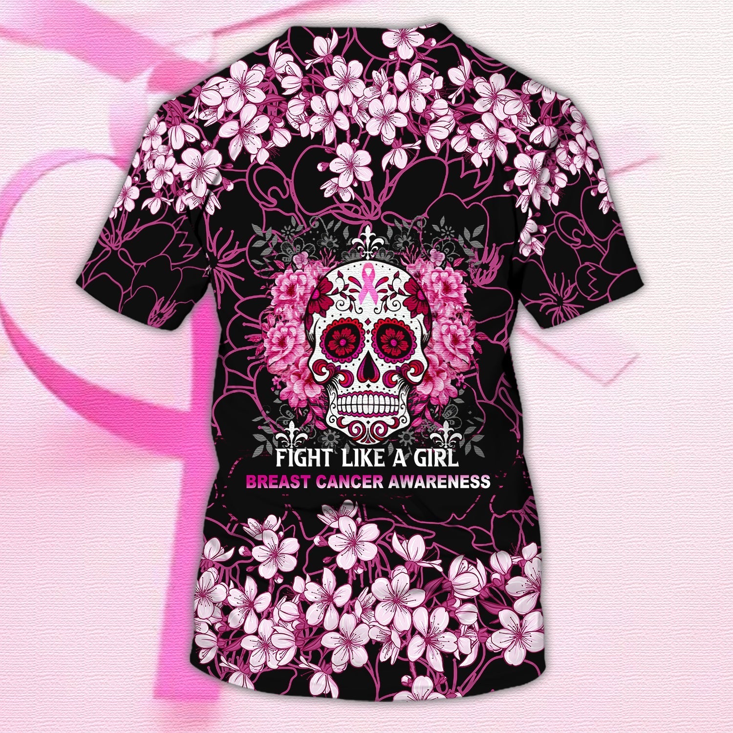 Personalized Name 3D T Shirt For Breast Cancer