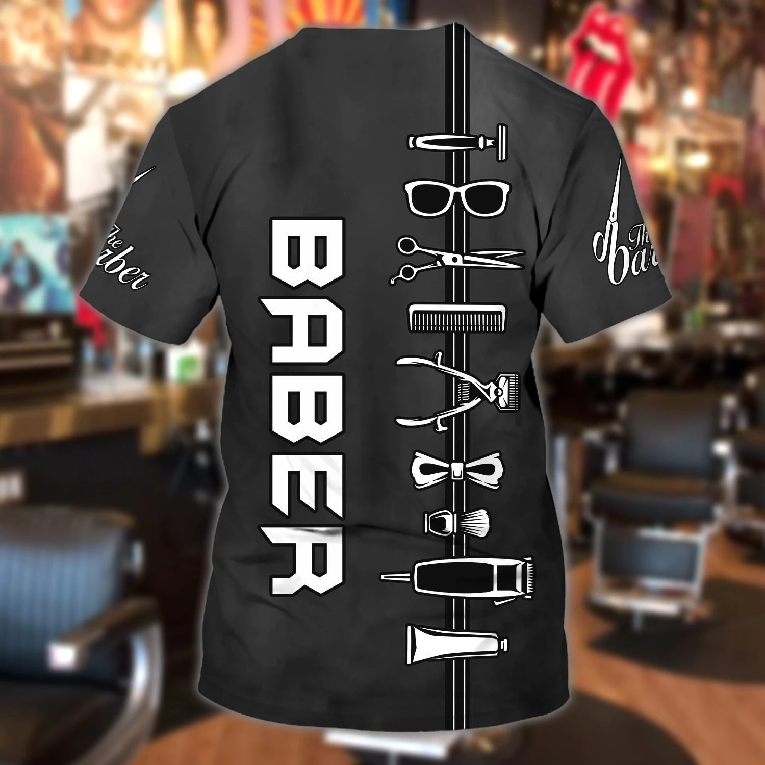 Custom Name 3D All Over Printed T Shirt For Barber Man/ Christmas Gift For Barber Man/ Barber Shirts For Him
