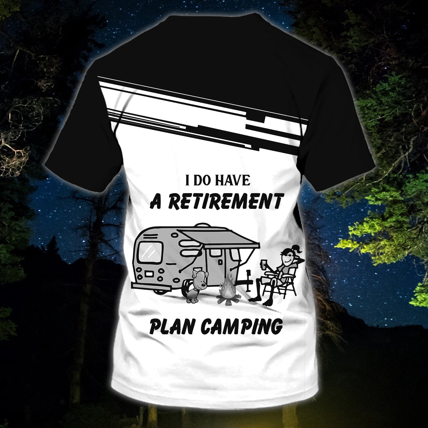 Personalized Funny Camping T Shirt For Man And Women/ Retirement Camping Shirt/ 3D All Over Print Shirt For Camping