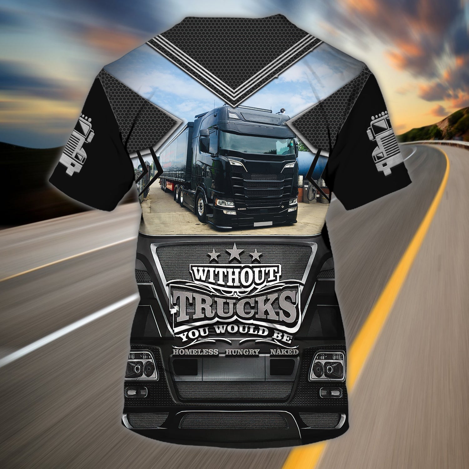 Customized Funny 3D All Over Print Trucker Shirt Truck Is Your Home Shirts