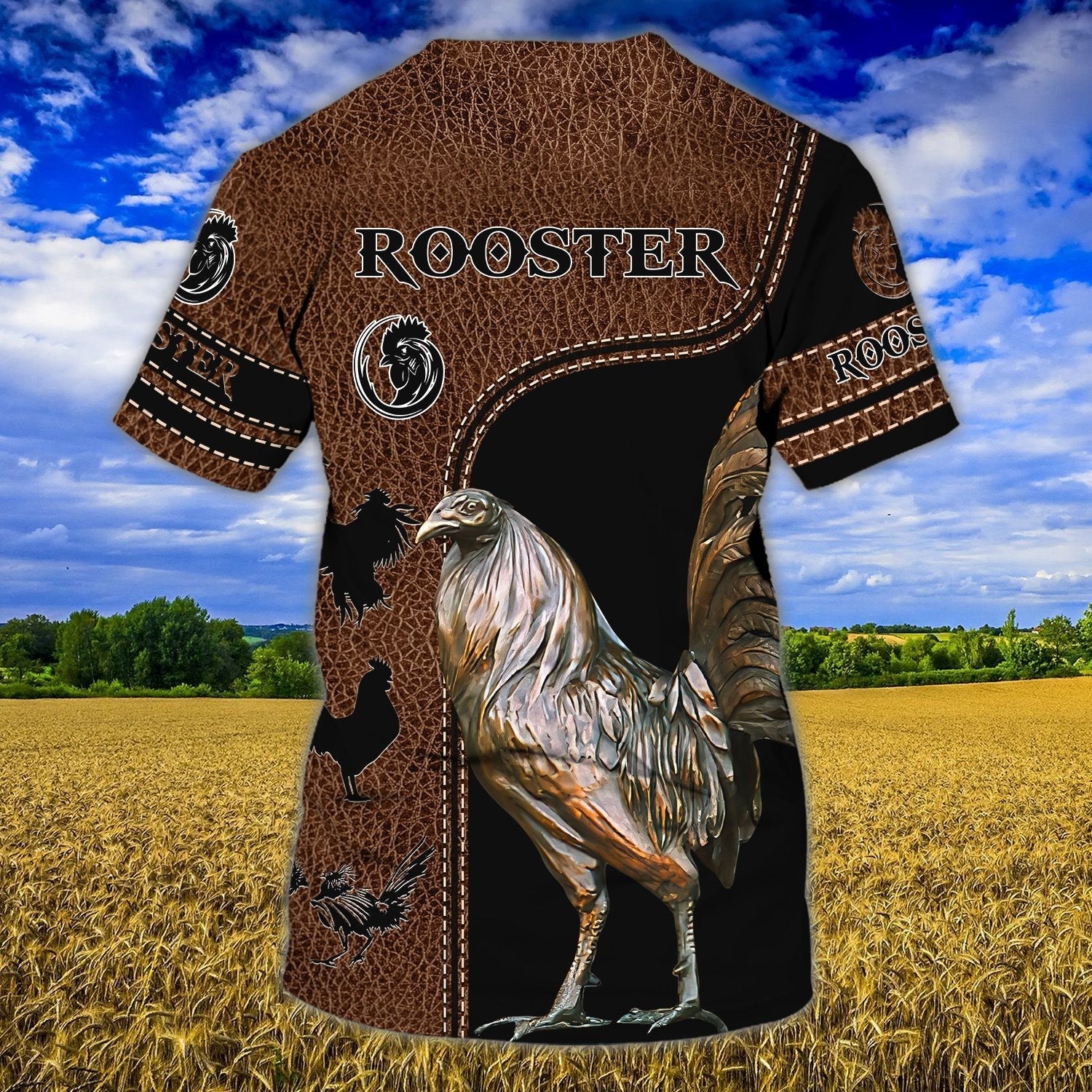 Customized 3D full printed Rooster T Shirt/ Chicken Shirts/ Gift For Famers