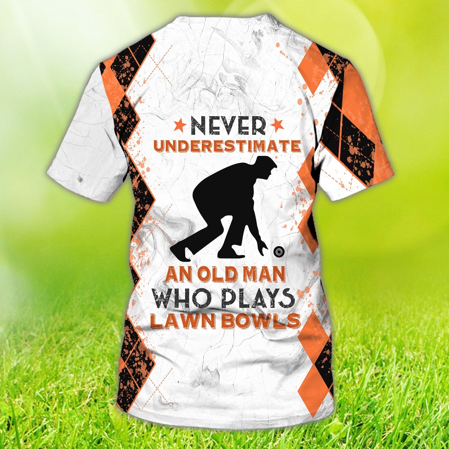 Custom Old Man Plays Lawn Bowls T Shirt