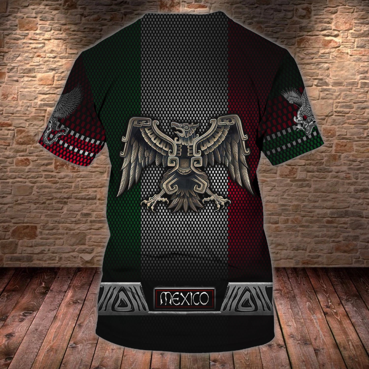 Custom Name 3D Mexico Shirt/ Men