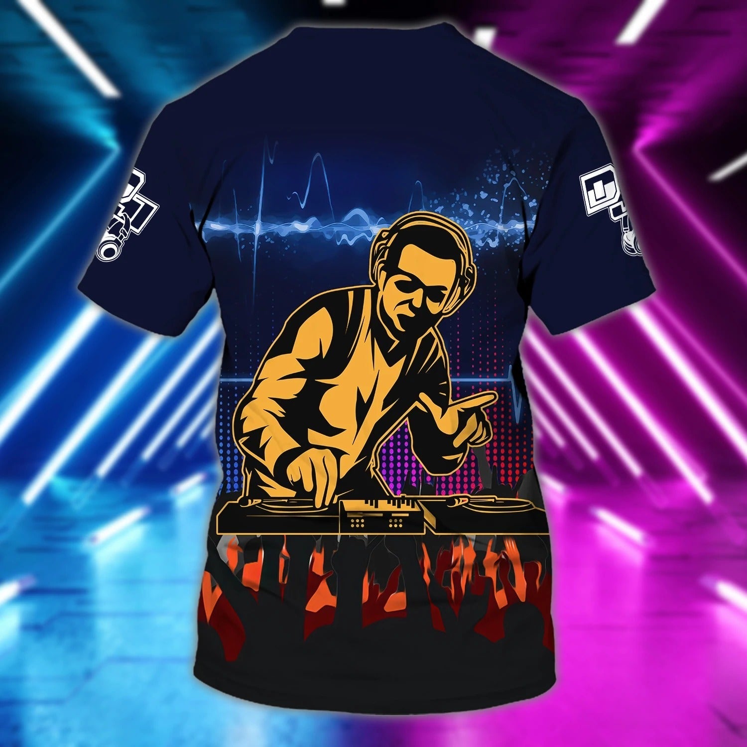 Customized Funny Dj Tee Shirt/ Dj Last Night/ A Dj Saved My Life 3D Tshirt/ Play Deezay Shirt Gift For Music Lover