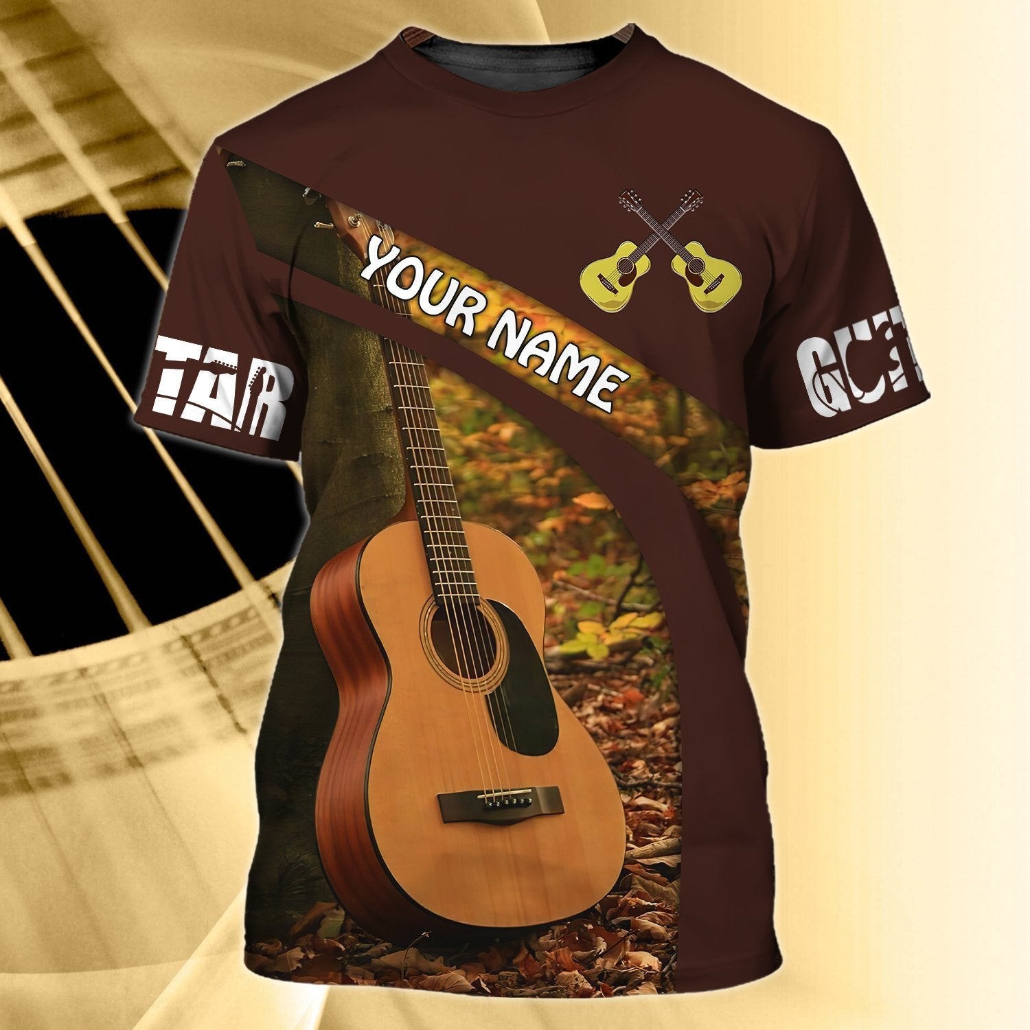 Personalized 3D Guitar Shirt For Men And Woman/ Guitar Lover Shirt/ Sublimation Guitar T Shirts