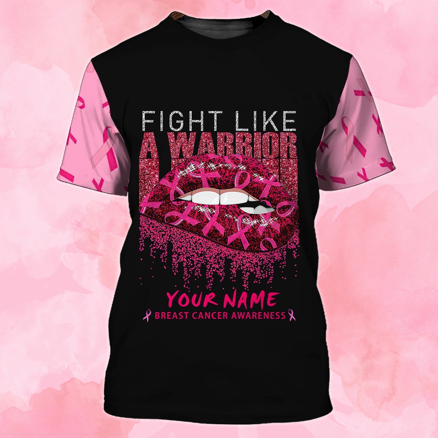 Breast Cancer 3D Tee Shirt/ Personalized Tshirt For Breast Cancer Awareness
