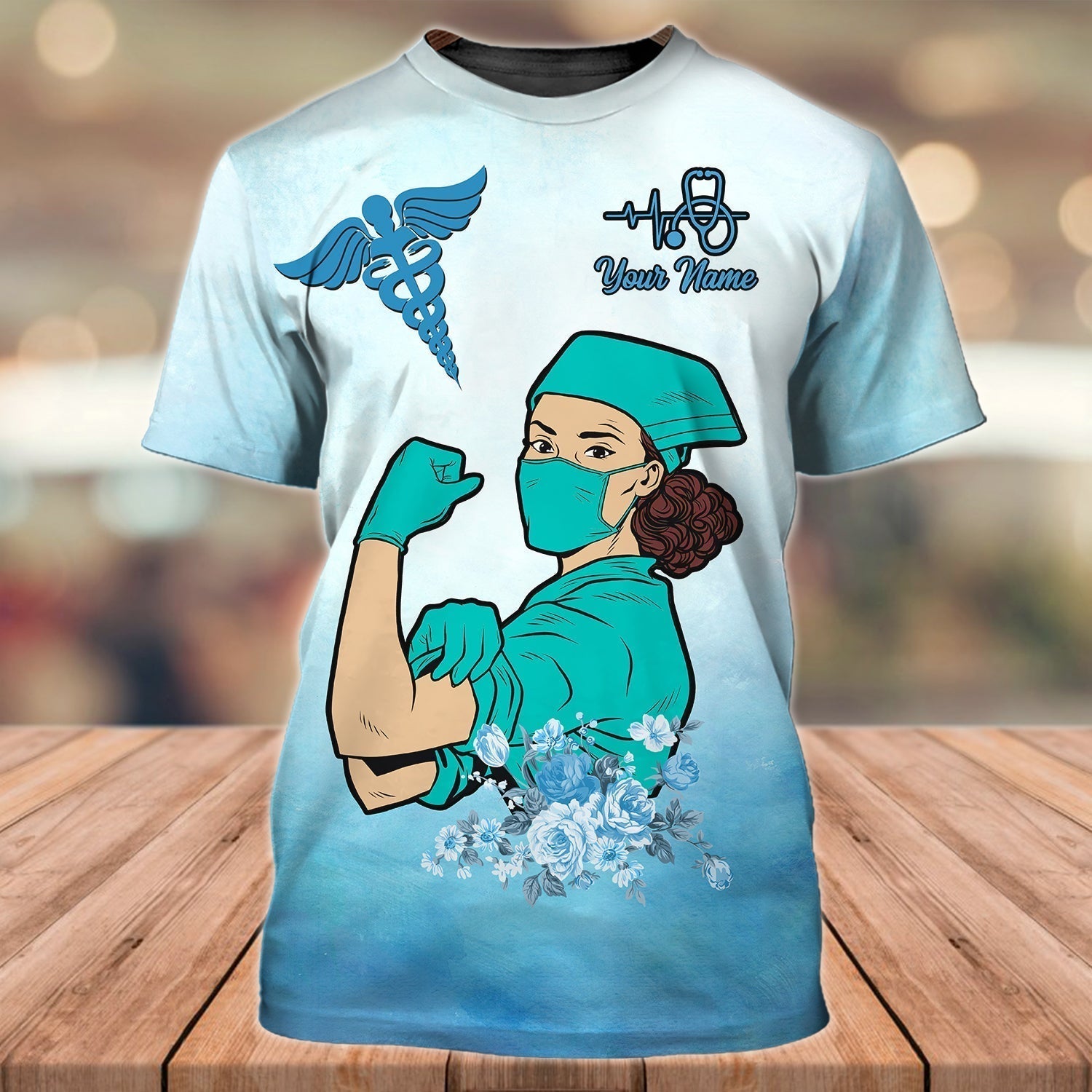 Personalized 3D Full Printed Nurse Shirts Strong Storm Nurse Shirt