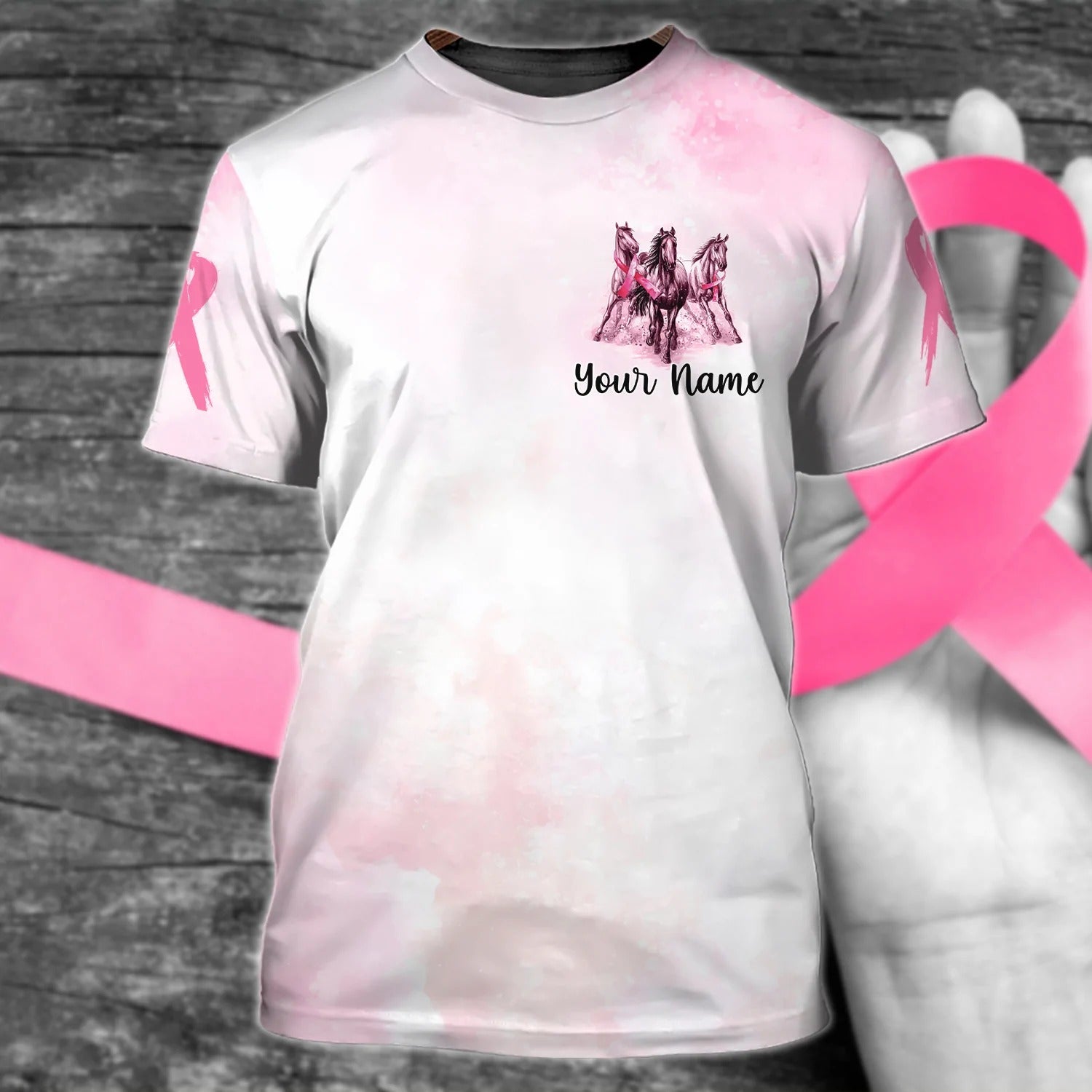 Custom 3D Breast Cancer Shirt Men Women/ In October We Wear Pink Shirts