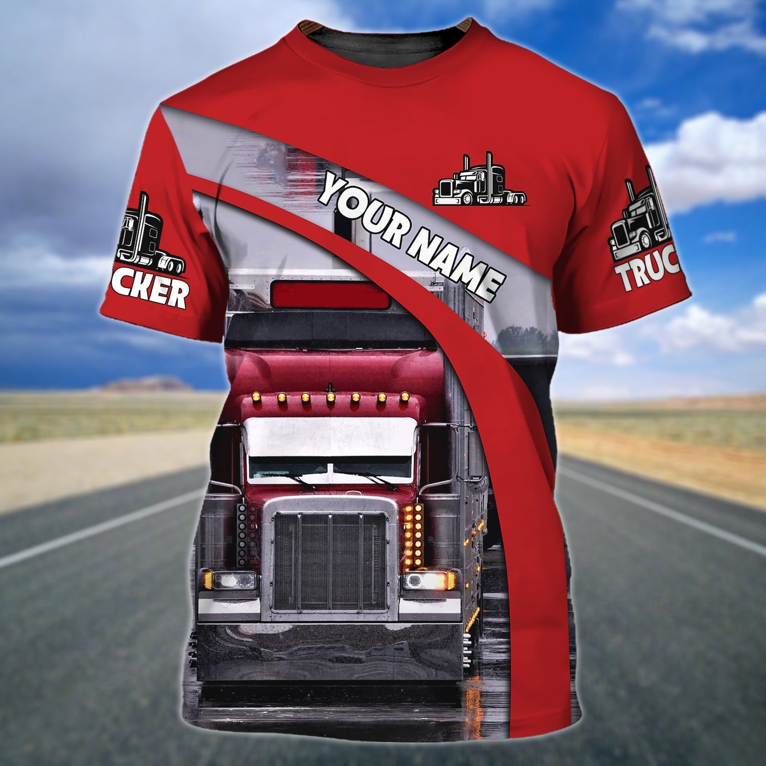 Customized Red Truck T Shirt Gift For Trucker Friend Trucker Day Present