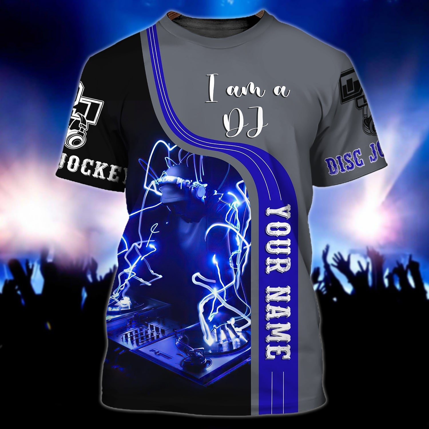 Personalized I Am A Disc Jockey T Shirt/ 3D All Over Printed Dj Shirt/ Night Club Bar Dj Shirt