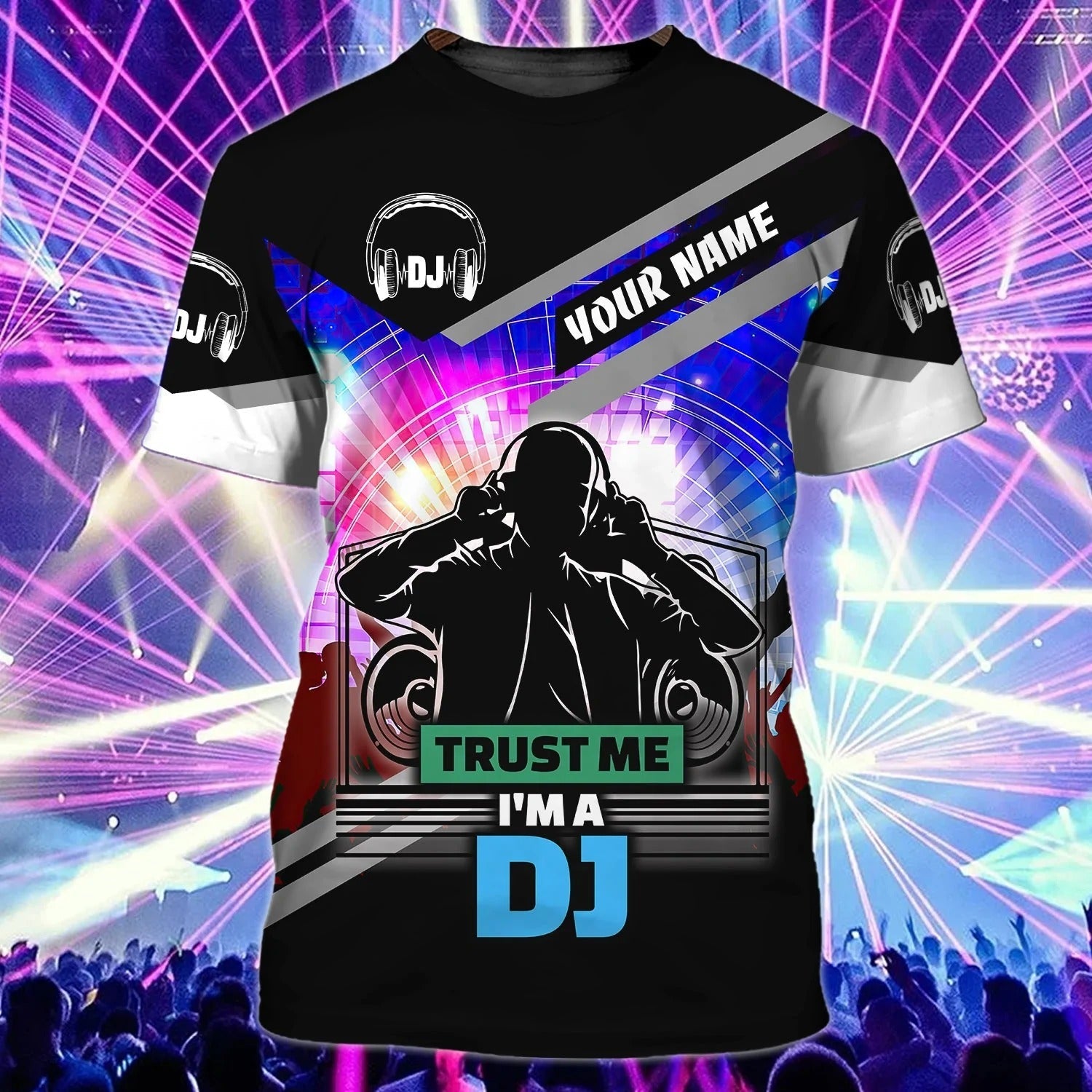 Custom DJ Shirt Men Women/ Trust Me I Am A DJ/ Funny Disc Jockey Tee Shirts