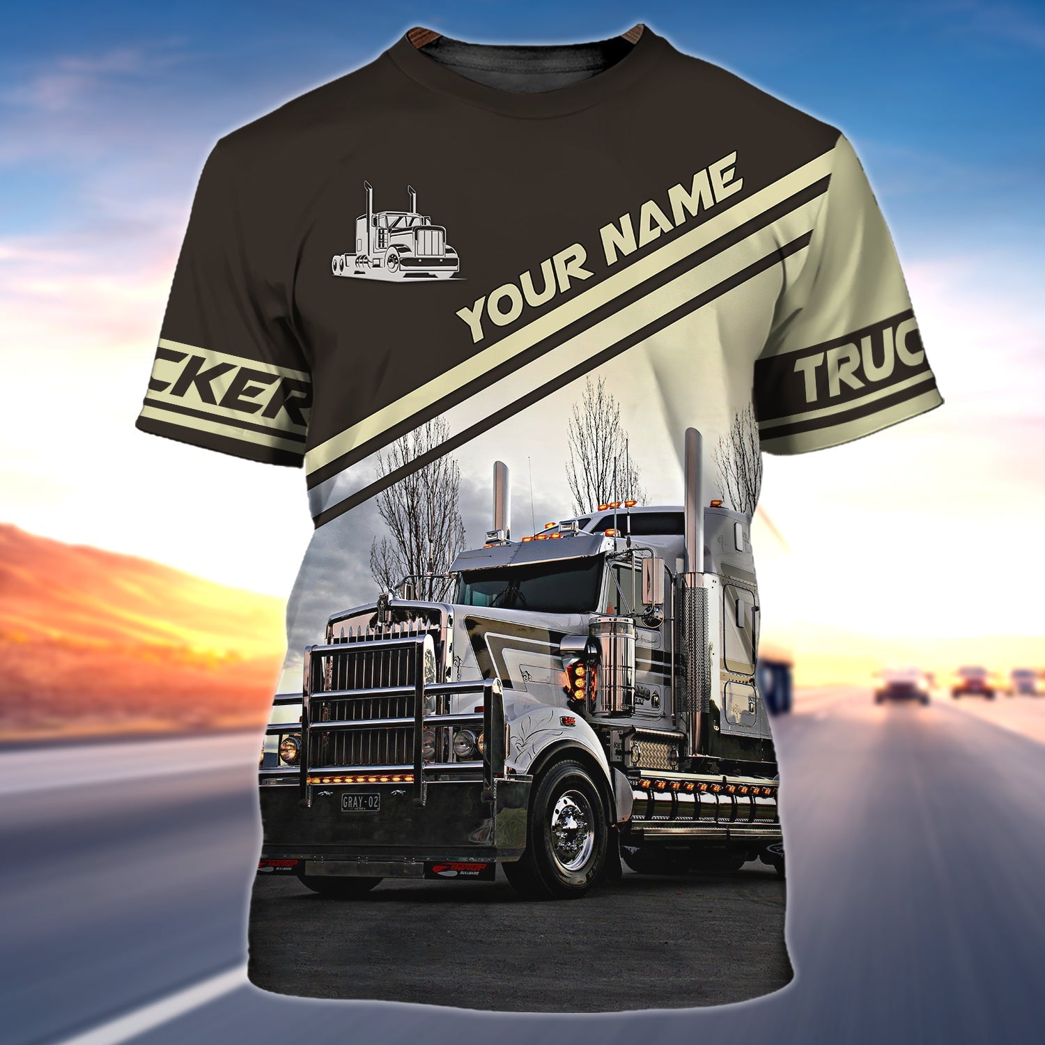 Personalized Cute Truck Driver T Shirt 3D Shirt For Trucker Man Oversize Trucker Shirts