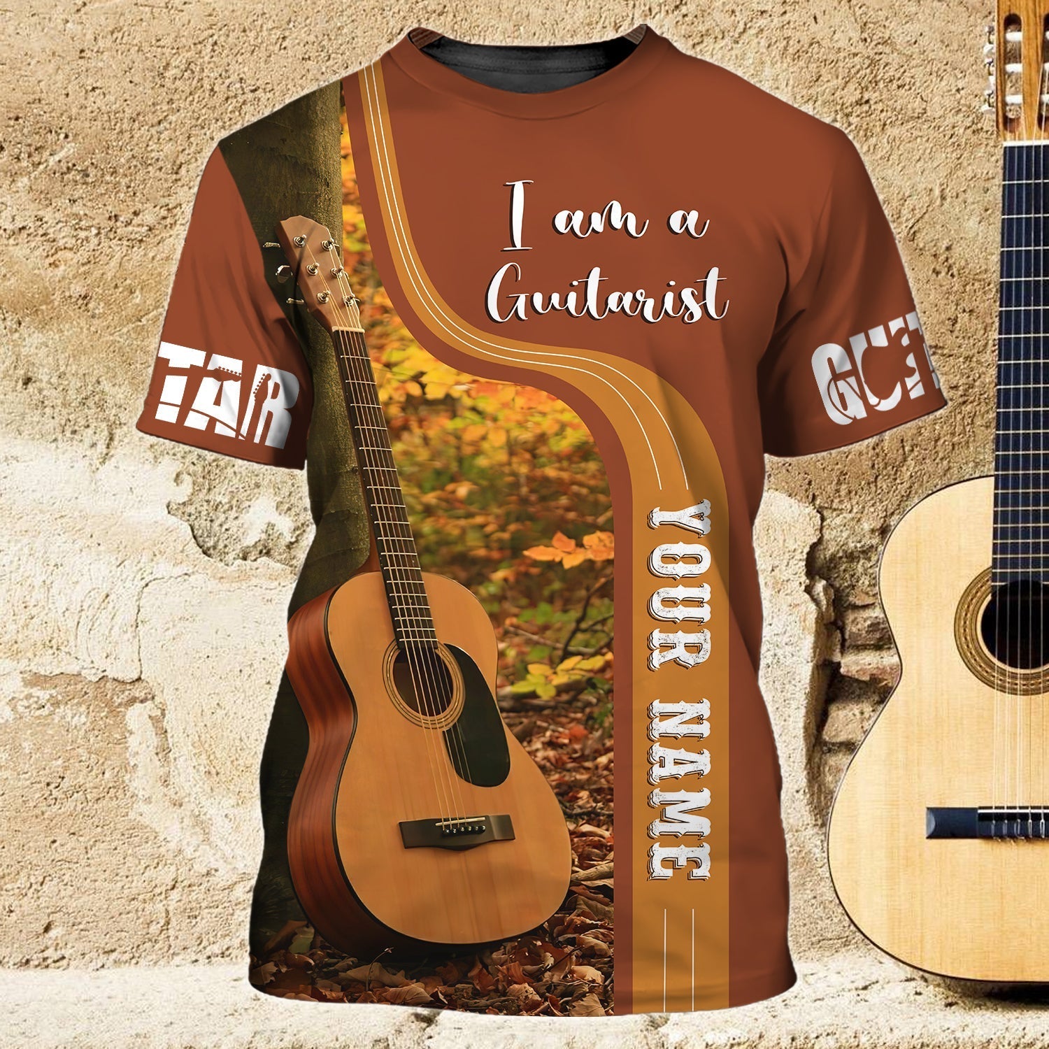 Personalized I Am A Guitarist 3D Over Print Shirt/ Guitar Shirts