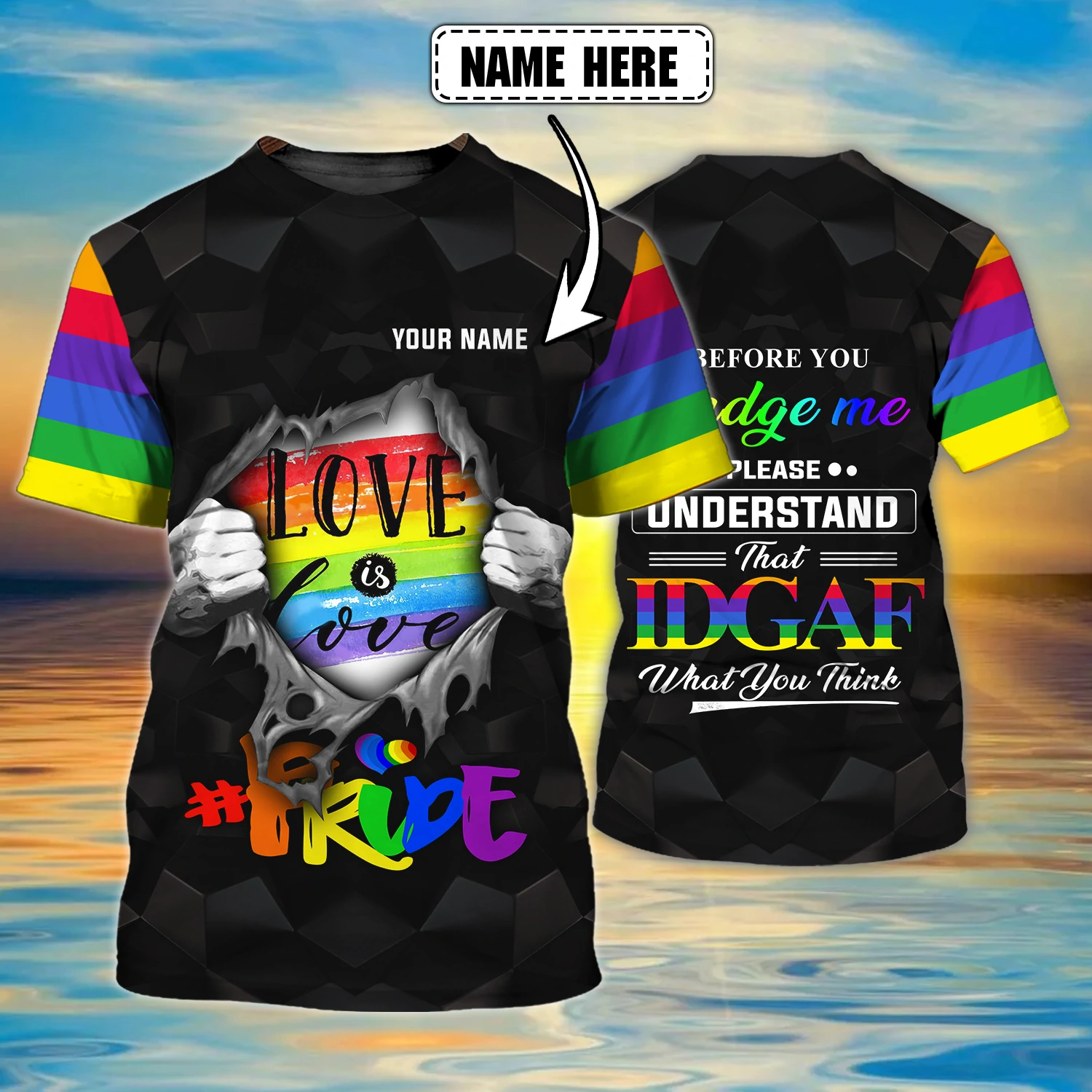 Personalized T Shirt For Couple Gay Man/ Gift For Gaymer/ Pride Shirt For Lesbian/ Love Is Love Shirt