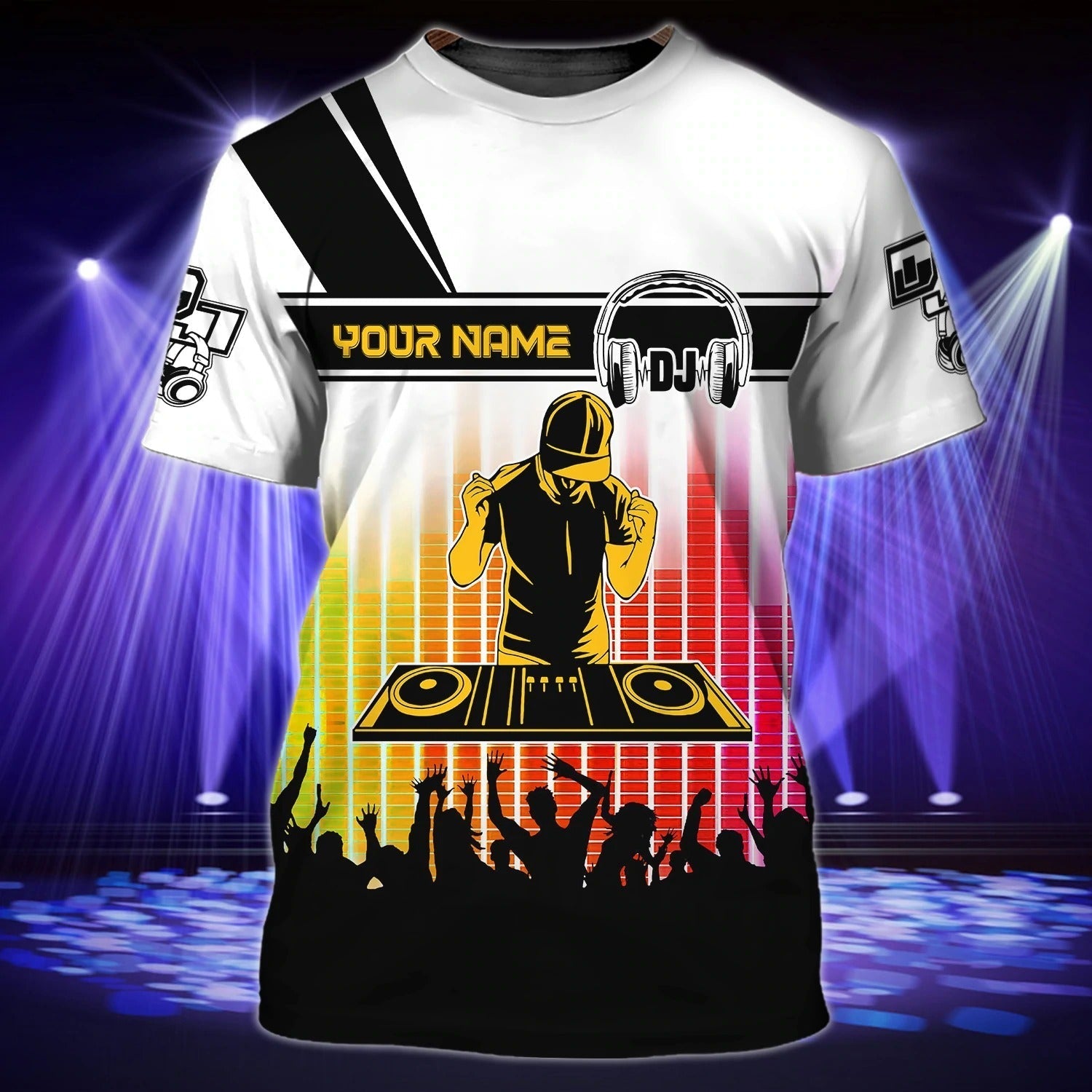 Custom With Name 3D Full Printed T Shirt For A Dj/ Birthday Gift For Dj/ Disc Jockey Clothing/ Dj Shirts