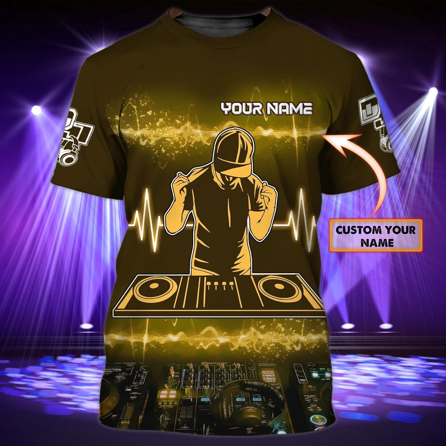Personalized 3D All Over Print Dj Tshirt For Men And Women/ Disc Jockey T Shirt/ Summer Music Party Shirt/ Deejay Shirt