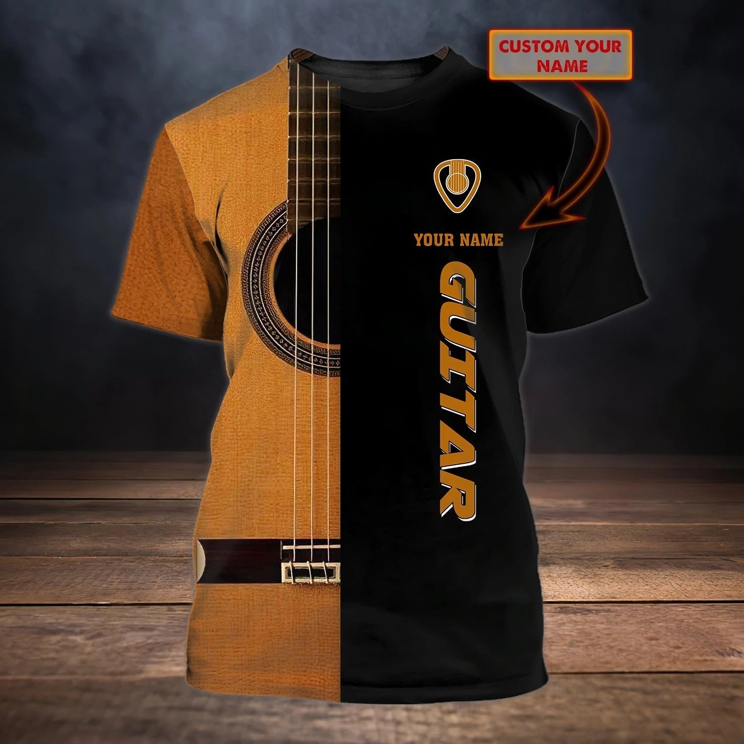 Customized 3D Tee Shirt For Guitar Man/ Sublimation Shirt For Guitar Lovers/ Guitar Shirts