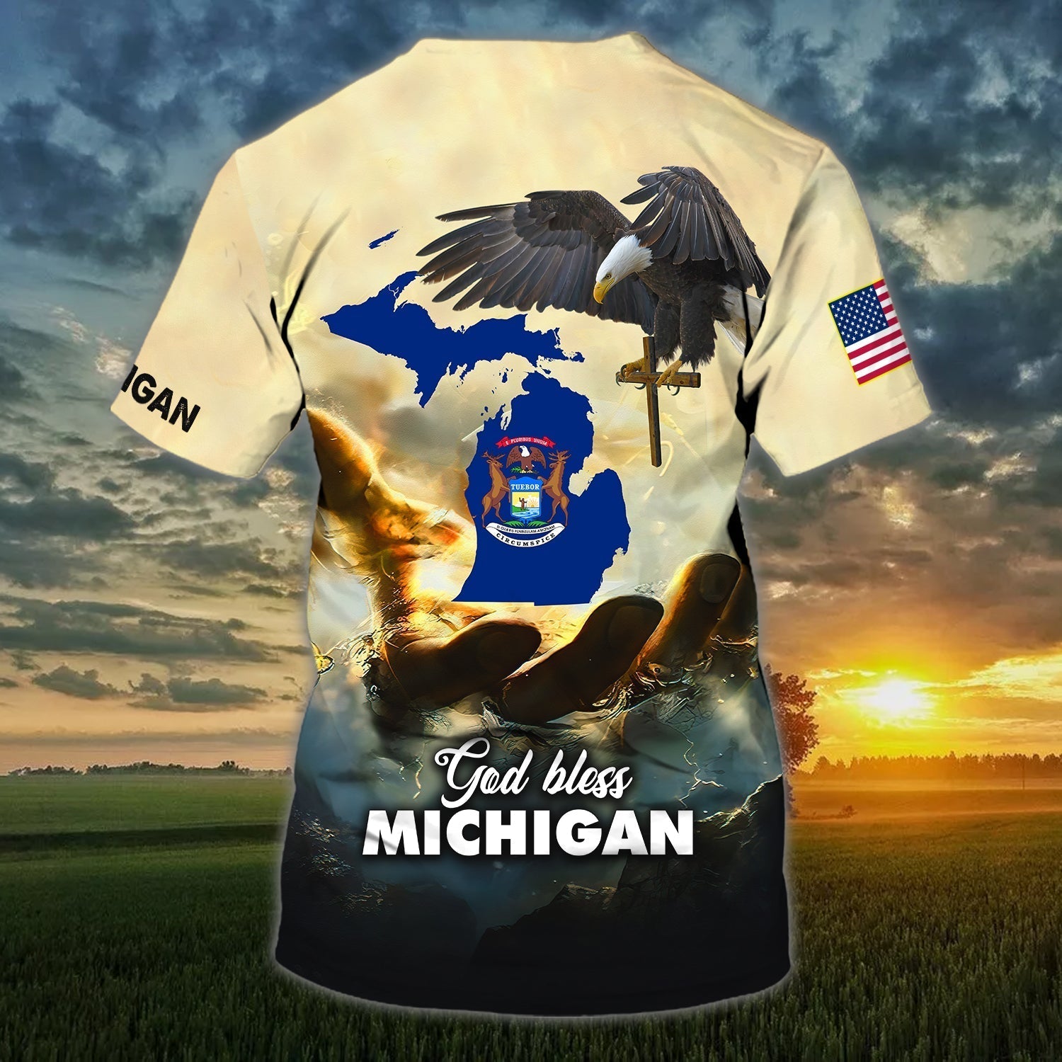 Personalized God Bless Michigan T Shirt Michigan Shirt Gift For Christian Michigan Shirts
